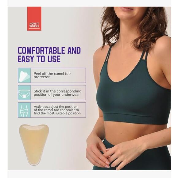 5 Pack Glue-Free Reusable Camel Toe Concealer Pads – 100% Food Grade Silicone - Picture 4 of 8